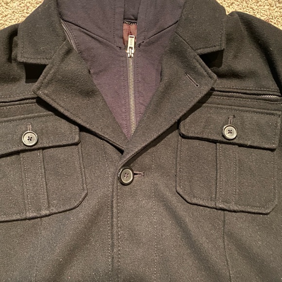 Men’s Guess Pea Wool Coat - Picture 3 of 8